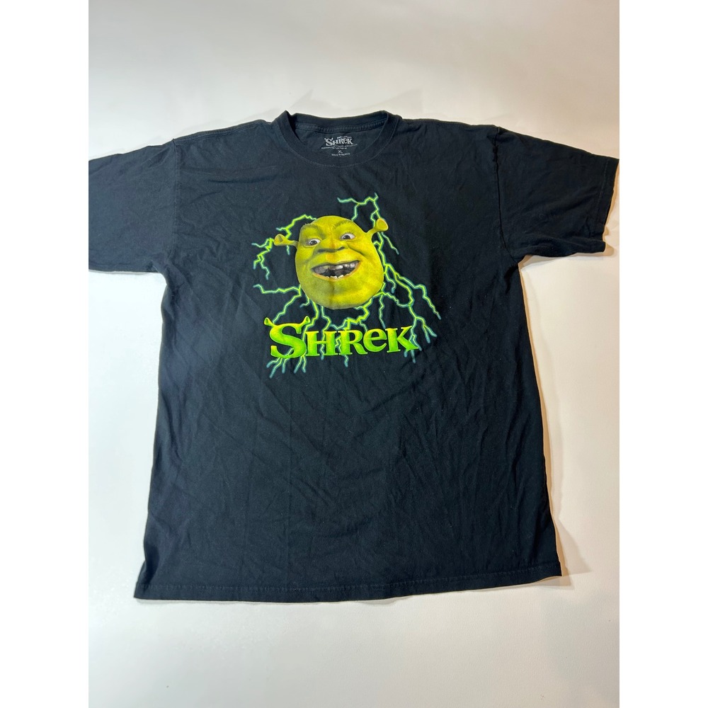 Dreamworks Shrek Graphic T-Shirt Men's XL Black Lightning Bolt